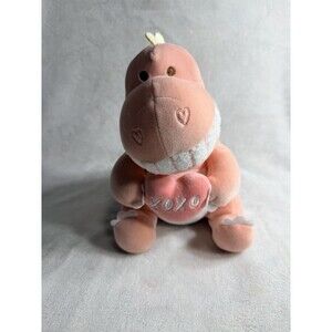 Miniso Life Pink Dinosaur Dragon Squishy Plush 9” Dinosaur Stuffed Hearts XOXO